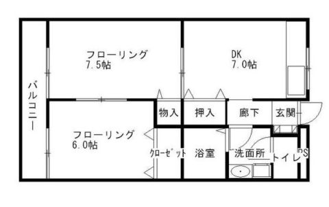 ヴィアーレ警固302号室-間取り