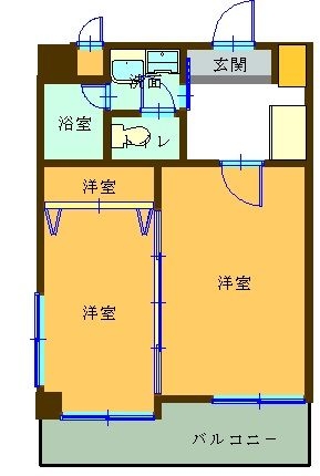 リバティシティ天神802号室-間取り