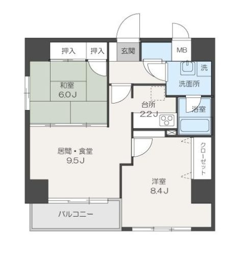 メルクリオけやき通り203号室-間取り