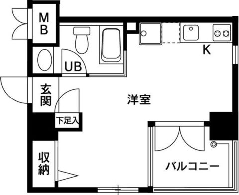 オーテモンウェルリバーテラス802号室-間取り