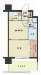 エステートモア大手門 - 所在階4階の間取り図 2489