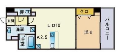 アーバス大手門505号室-間取り