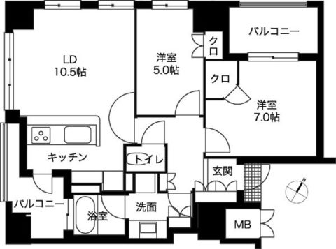 シティハウスけやき通り701号室-間取り