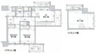 アメックス大手門ツインビュー - 所在階***階の間取り図 2535