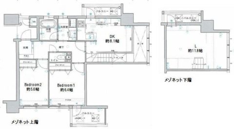 アメックス大手門ツインビュー705号室-間取り