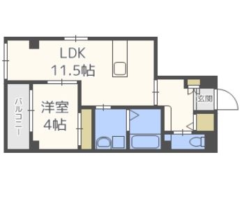 アーバンブルー藤202号室-間取り