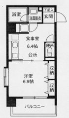 高口箔屋ビル - 所在階 の間取り図