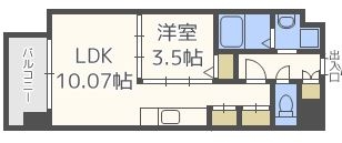 ＦＫＭ白金702号室-間取り