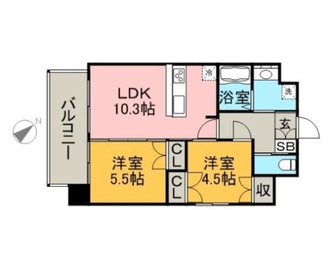 ＦＫＭ白金804号室-間取り