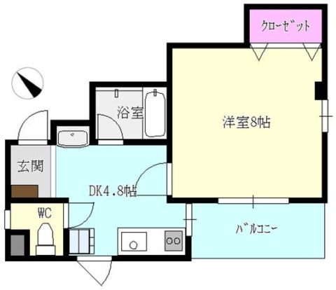 ヴィサージュ高砂302号室-間取り