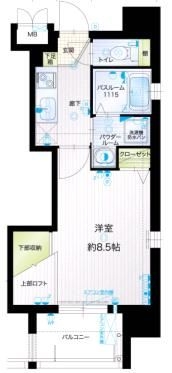 アクタス薬院アネックスII605号室-間取り