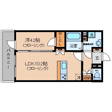 will Ｄo 中洲1307号室-間取り