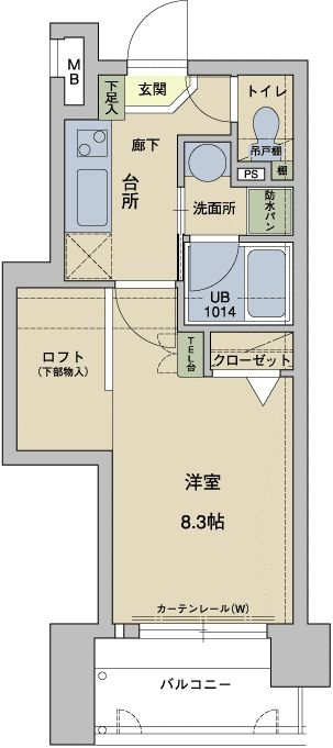 アクタス天神アネックス503号室-間取り