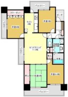 サーパス平尾駅前 - 所在階 の間取り図