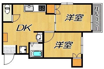 ルピナス大濠203号室-間取り