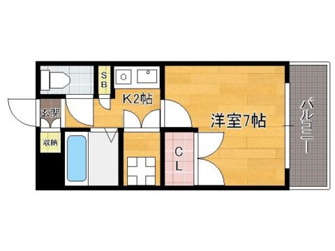 ディアマンテ薬院306号室-間取り