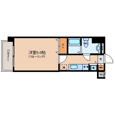 スカイコート福岡県庁前804号室-間取り