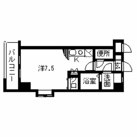 ルピエ天神北204号室-間取り