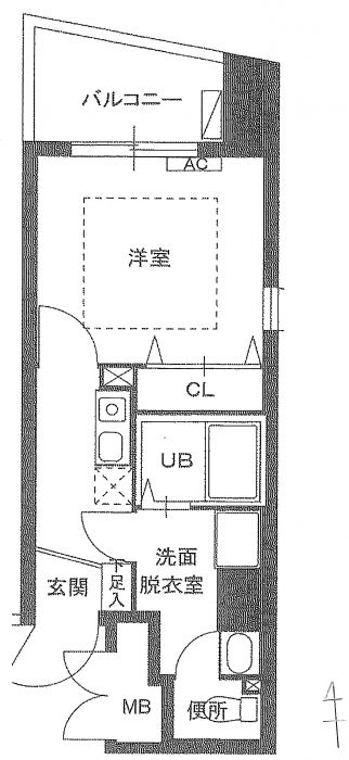 アビターレ春吉205号室-間取り