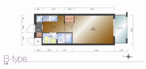 ローズモントフレア天神南202号室-間取り