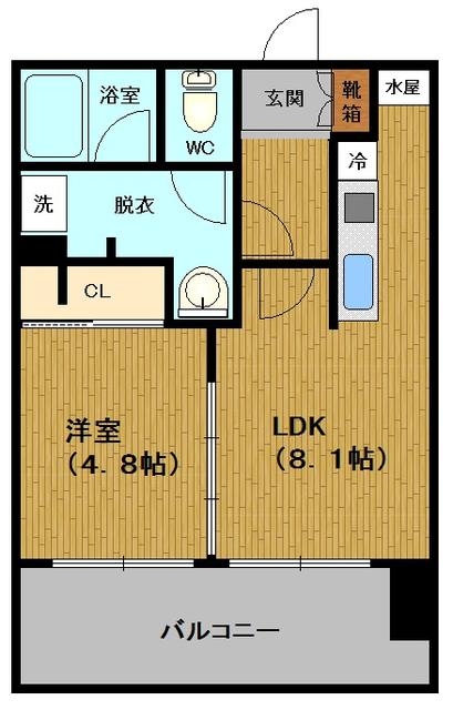 ピアパーク渡辺通902号室-間取り