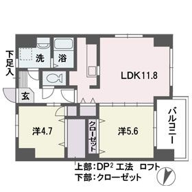 ティサージュ平尾202号室-間取り