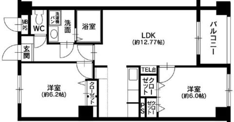 アレグリア西公園602号室-間取り