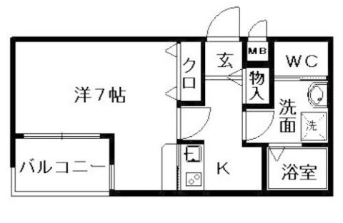 ビバーチェ南天神903号室-間取り