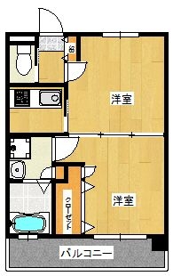 エンクレスト天神南III202号室-間取り