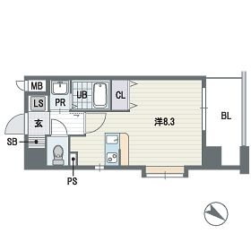 ブランオールB館105号室-間取り