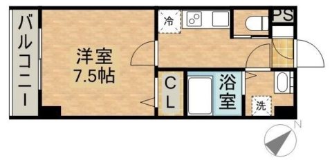 グランジェイド薬院402号室-間取り