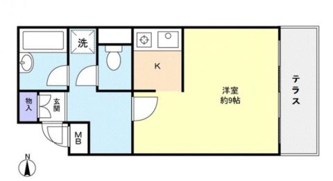 ビレッジヒル101号室-間取り