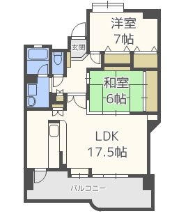 エクサイド天神1403号室-間取り