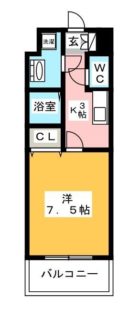 エンクレスト天神東III - 所在階 の間取り図