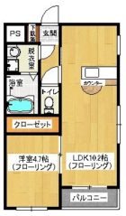 駅南Ｖマルオカ - 所在階***階の間取り図 2721