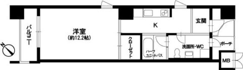 フェイズイン博多駅南601号室-間取り