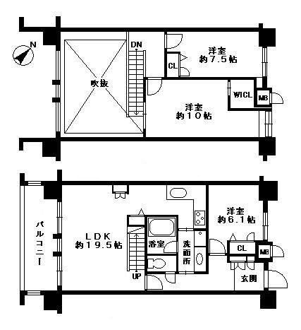 ロフティ博多駅ウエルス602号室-間取り