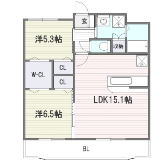 スタンドリバー吉塚202号室-間取り