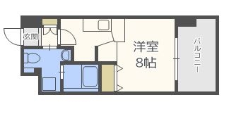 Ｆ・ＰＡＲＣ　ＧＲＡＮＤＭＡＲＫ天神411号室-間取り