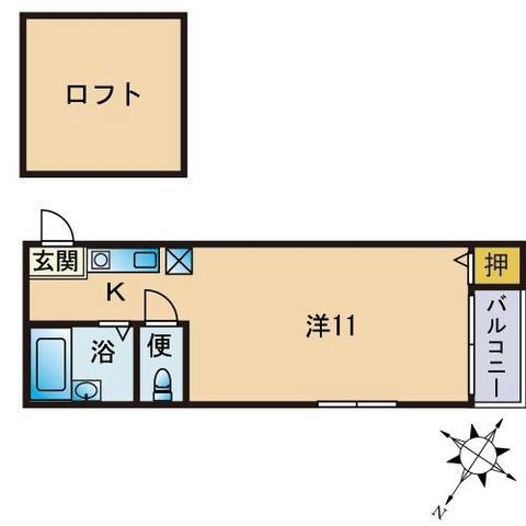 ドリームハイツ博多102号室-間取り