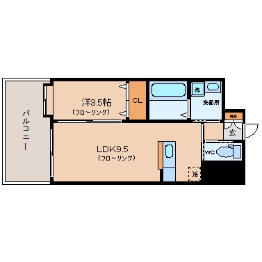 スタンドリバー東比恵6032号室-間取り