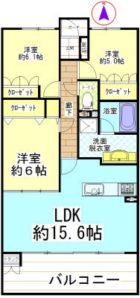 サーパス桜坂 - 所在階 の間取り図