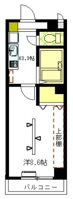 紫電壱号館303号室-間取り