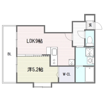 グランシャリオ202号室-間取り