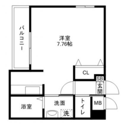 ローズモントフレア六本松705号室-間取り