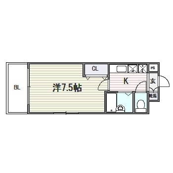 リファレンス吉塚104号室-間取り