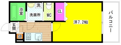 グランドエターナ福岡警固1302号室-間取り