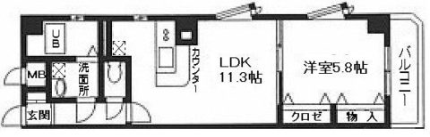 グレイズサイド501号室-間取り