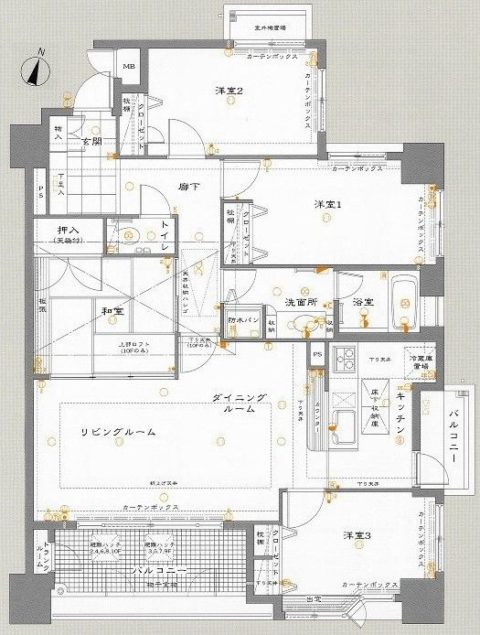 コアマンション住吉プレジオ202号室-間取り