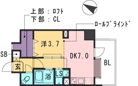 セイスピノス805号室-間取り